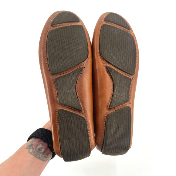 G.H Bass & Co Maggie Leather Tassel Loafers Women Size 9M Brown Preppy Old Money - Picture 7 of 8